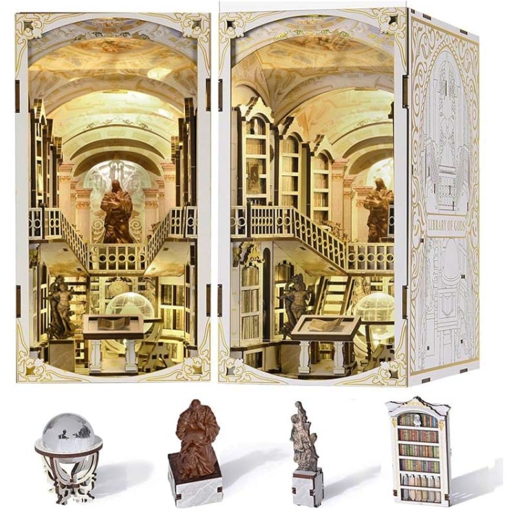 Miniaturowy domek Book Nook - Biblioteka Bogów