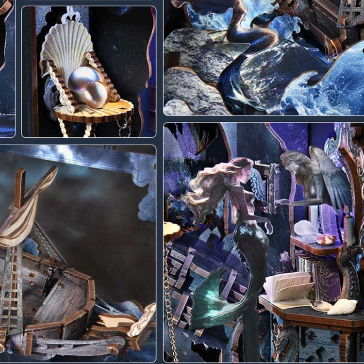 Miniaturowy domek Book Nook - Syreni śpiew