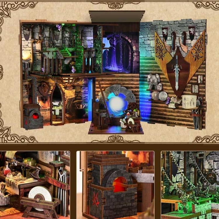 Miniaturowy domek Book Nook - Ród Wikingów