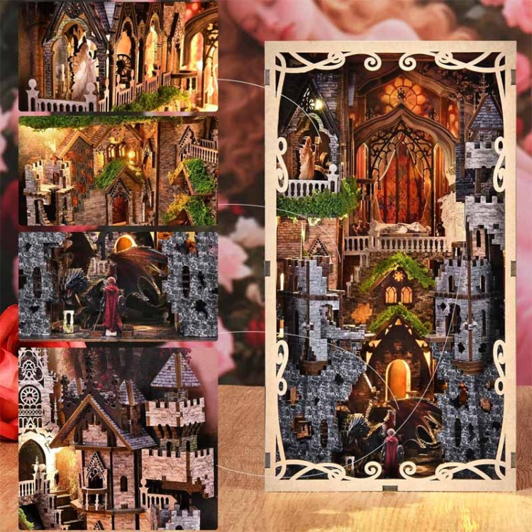 Miniaturowy domek Book Nook - Zamek Smoka