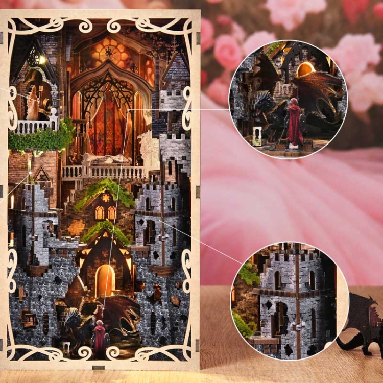 Miniaturowy domek Book Nook - Zamek Smoka