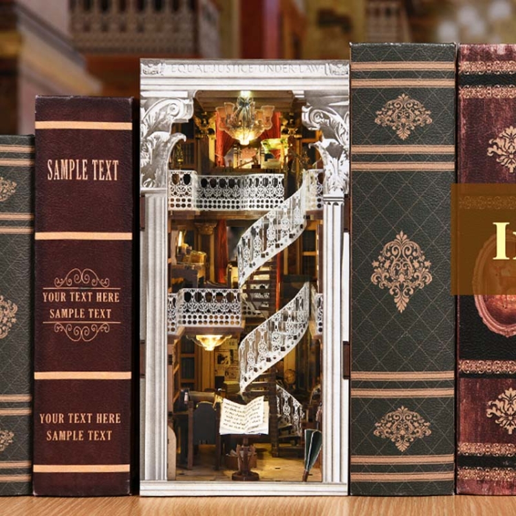 Miniaturowy domek Book Nook - Biblioteka Temidy