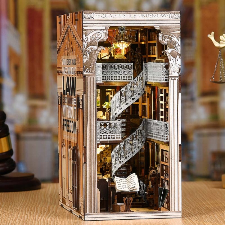 Miniaturowy domek Book Nook - Biblioteka Temidy