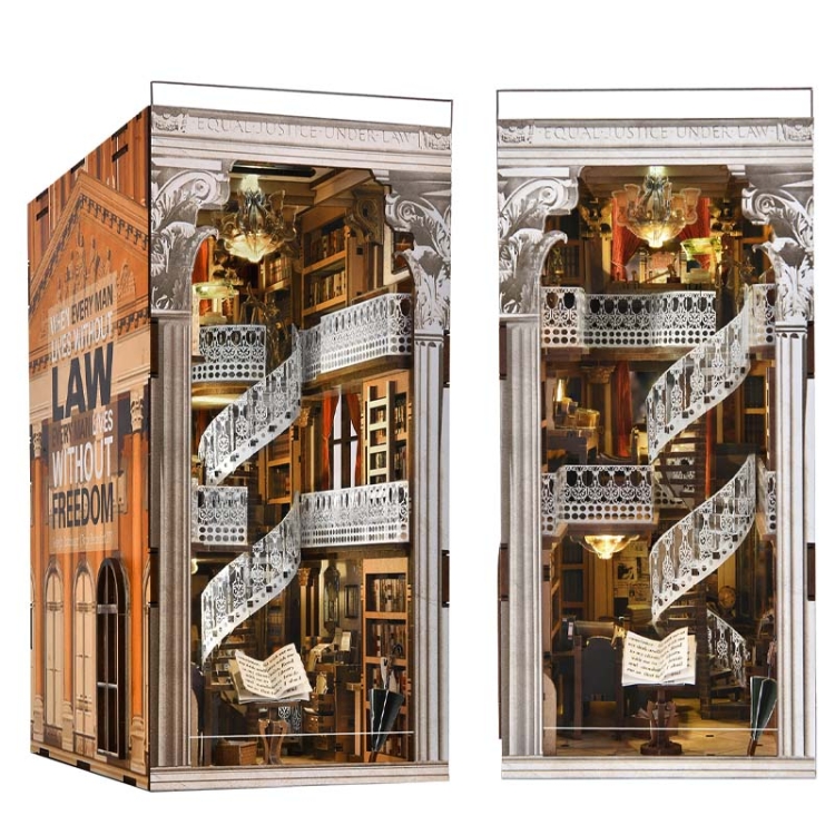 Miniaturowy domek Book Nook - Biblioteka Temidy