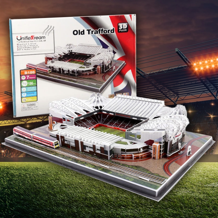 Stadion piłkarski - OLD TRAFFORD - Manchester United FC - Puzzle 3D 186 elementów