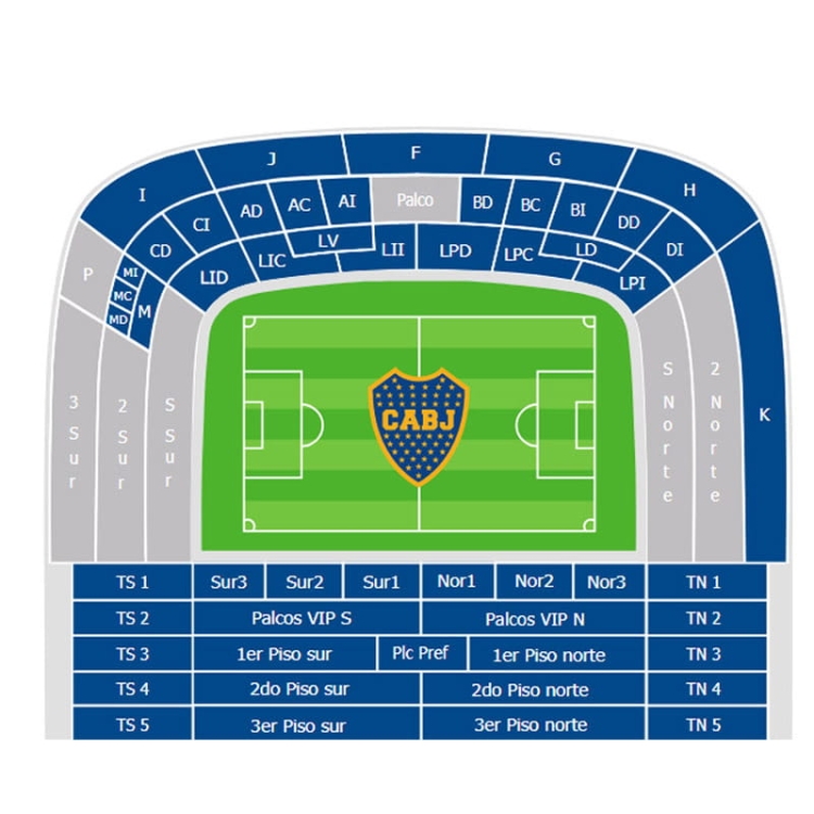 Stadion piłkarski - LA BOMBONERA – Alberto J. Armando - Boca Juniors FC