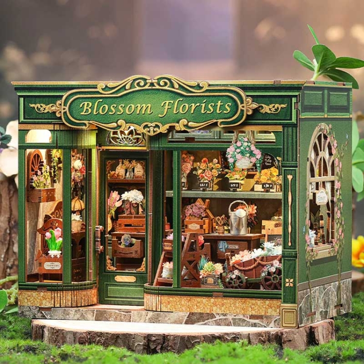 Miniaturowy domek Book Nook - Kwiaciarnia marzeń