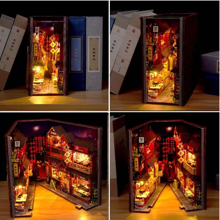 Miniaturowy domek Book Nook - Uliczka Księżycowego Blasku
