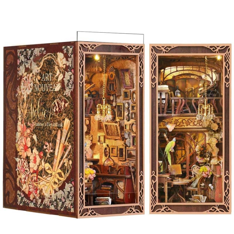 Miniaturowy domek Book Nook - Art Nouveau