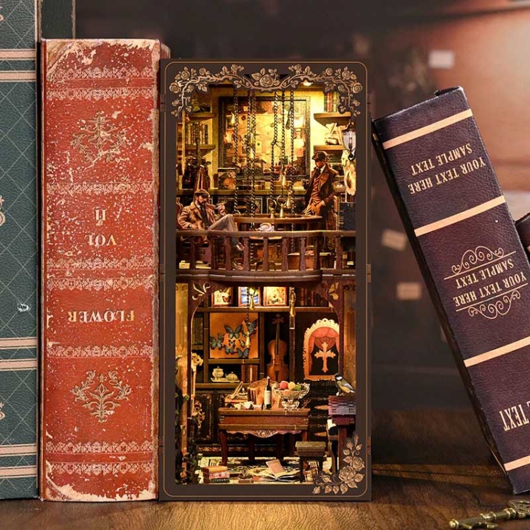 Miniaturowy domek Book Nook - Zagadki kryminalne