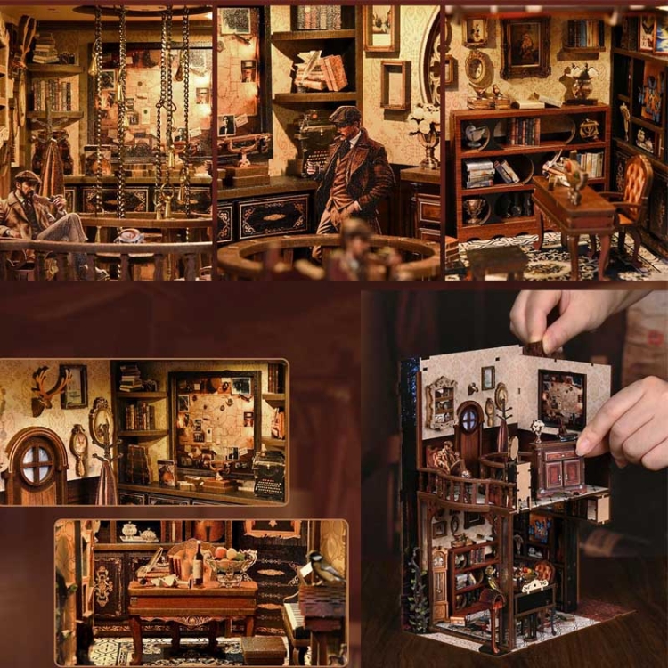 Miniaturowy domek Book Nook - Zagadki kryminalne