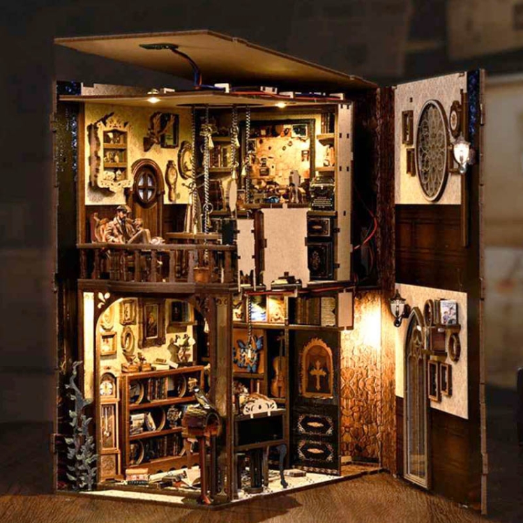 Miniaturowy domek Book Nook - Zagadki kryminalne