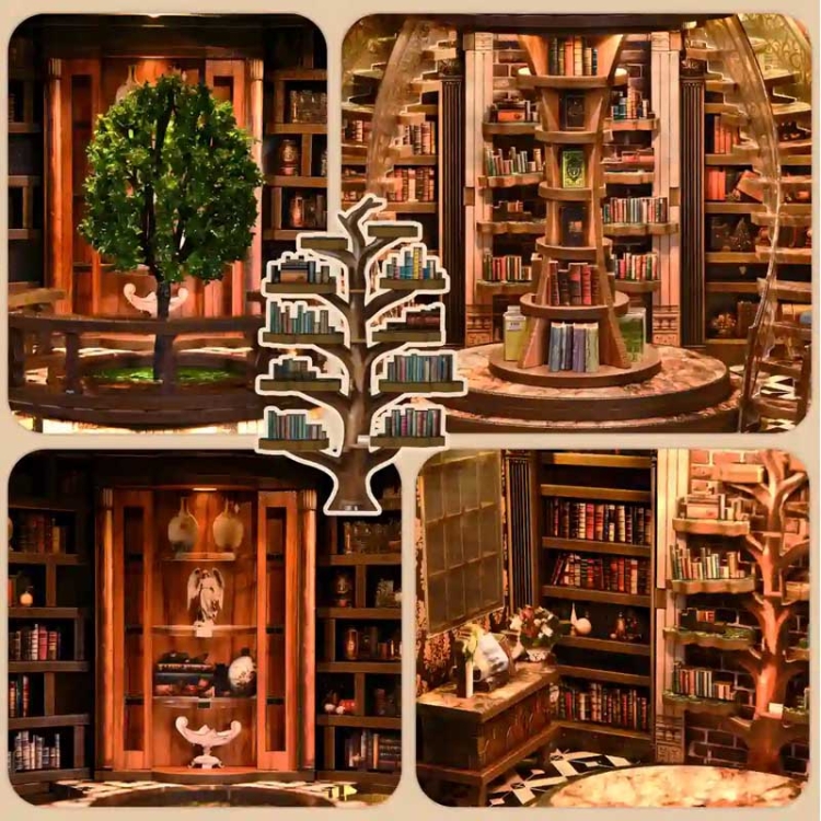 Miniaturowy domek Book Nook - Krąg starych ksiąg