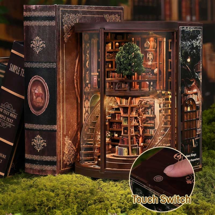 Miniaturowy domek Book Nook - Krąg starych ksiąg