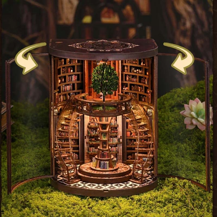 Miniaturowy domek Book Nook - Krąg starych ksiąg