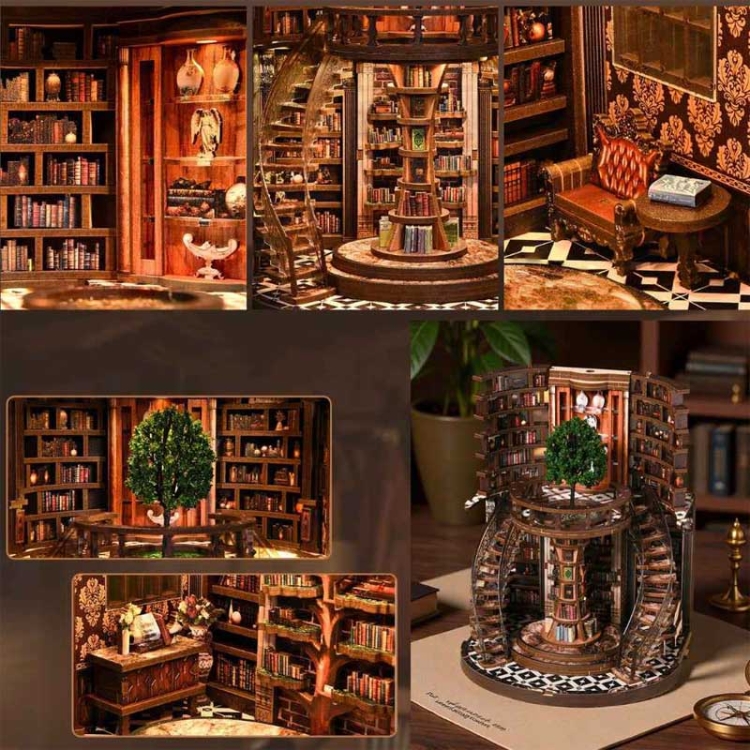 Miniaturowy domek Book Nook - Krąg starych ksiąg