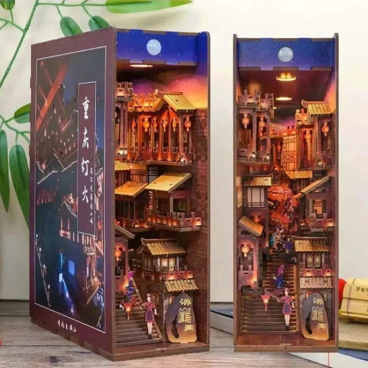 Miniaturowy domek Book Nook - Miasto Błękitnej Rzeki Jangcy