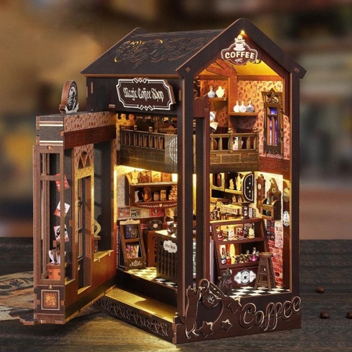 Miniaturowy domek Book Nook - Sklep z kawą