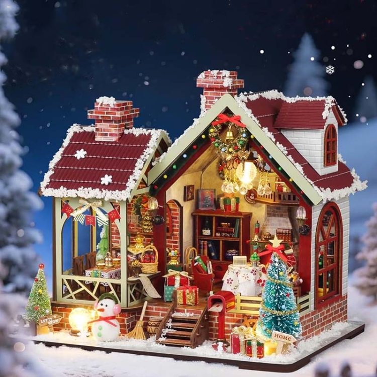 Miniaturowy domek - Chatka Świętego Mikołaja