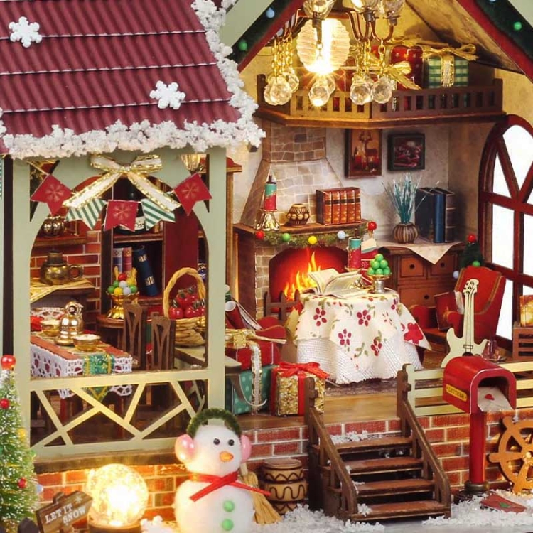 Miniaturowy domek - Chatka Świętego Mikołaja