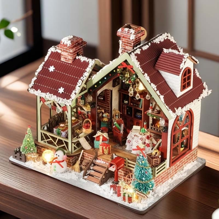 Miniaturowy domek - Chatka Świętego Mikołaja
