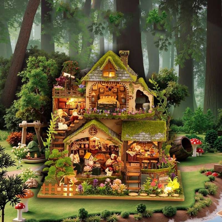 Miniaturowy domek - Willa w Paprociach