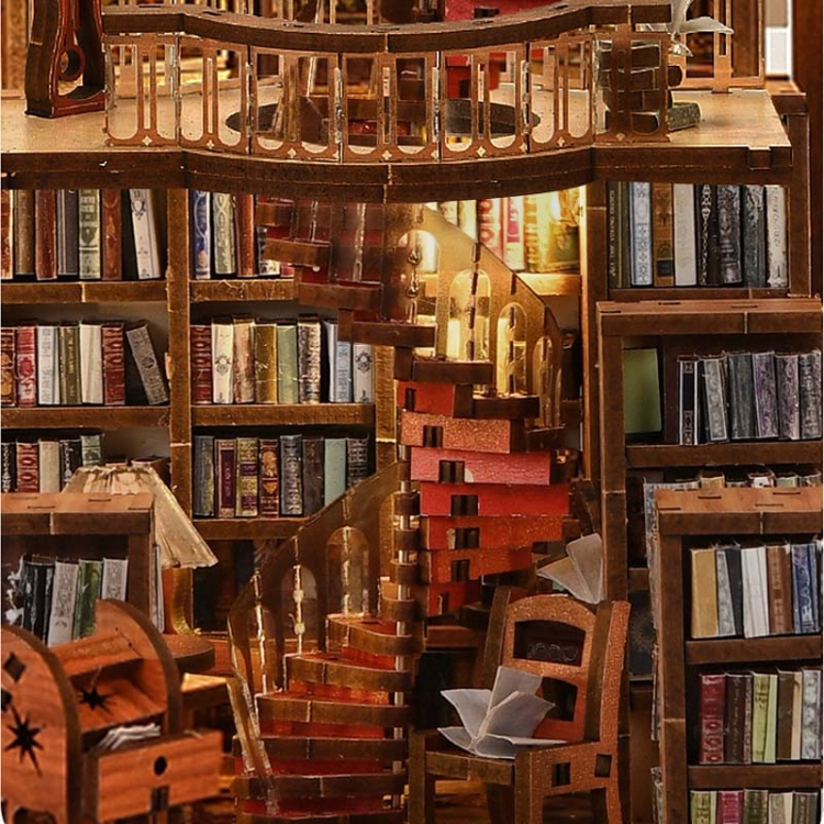 Miniaturowy domek Book Nook - Biblioteka Narodowa