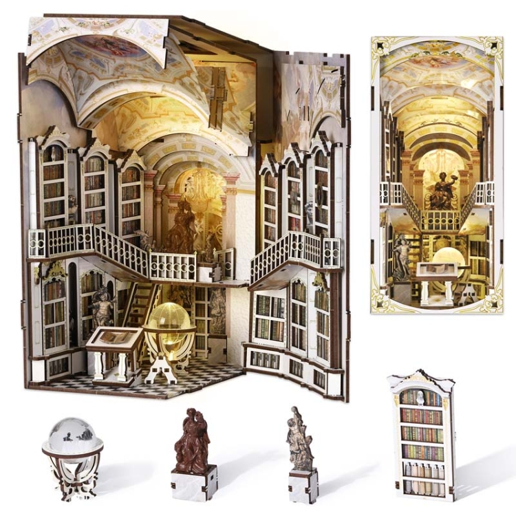Miniaturowy domek Book Nook - Biblioteka Bogów
