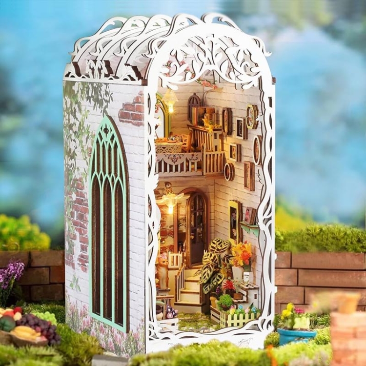 Miniaturowy domek Book Nook - Dolina kwiatów