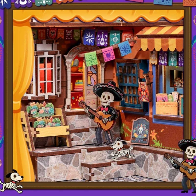 Miniaturowy domek Book Nook - Fiesta po lampionami