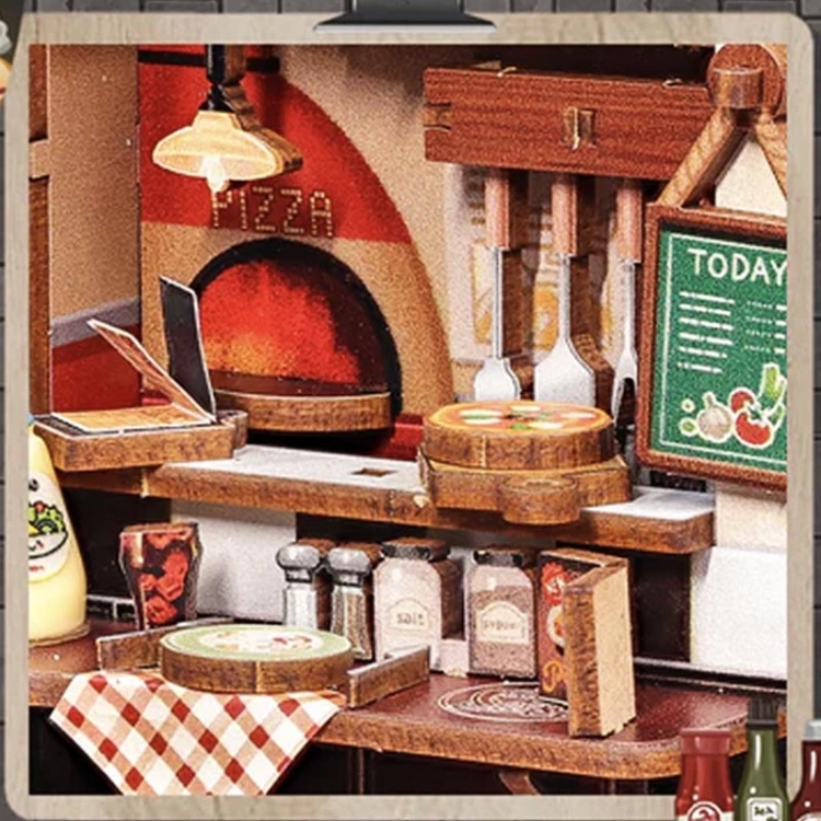 Miniaturowy domek Book Nook - Smak Neapolu w NYC