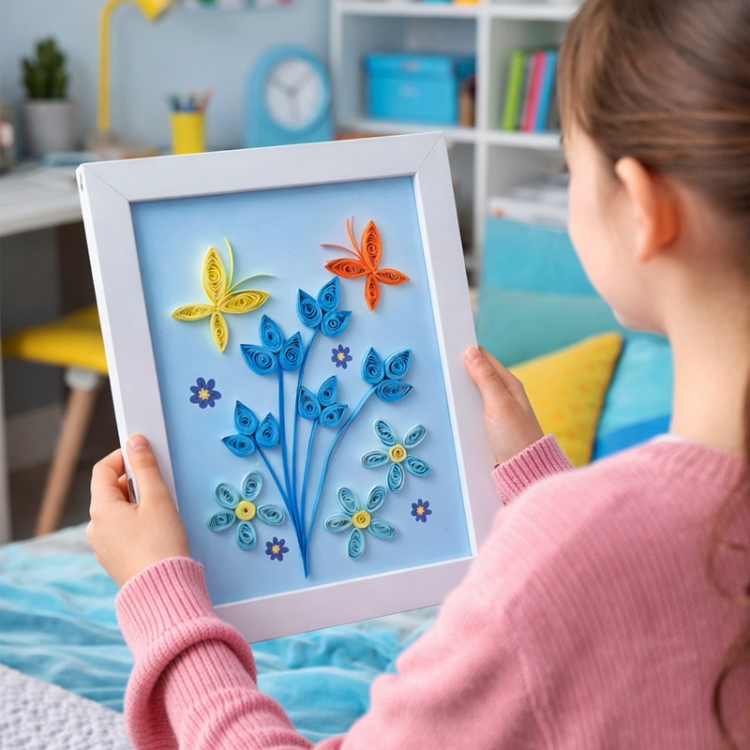 Zestaw do QUILLINGU Paski - Zimowy ogród