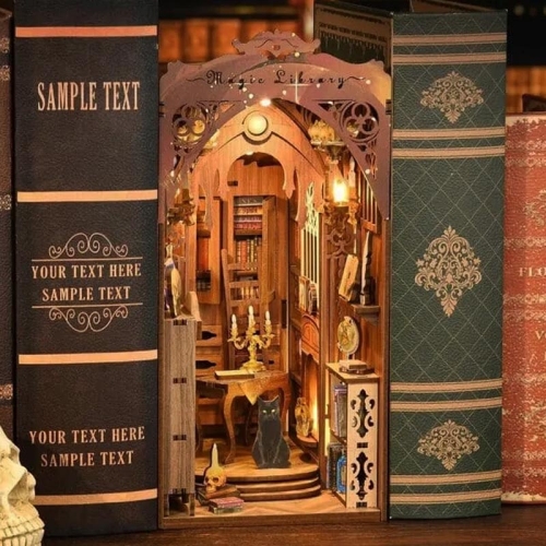 Miniaturowy domek Book Nook - Tajemnicza biblioteka