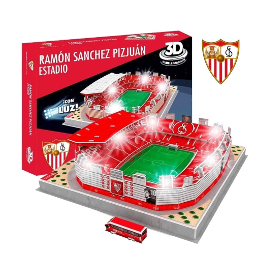 Stadion piłkarski LED Sewilla FC - R.Sanchez Pizjuan - Puzzle 3D 100 elementów - model klubowy