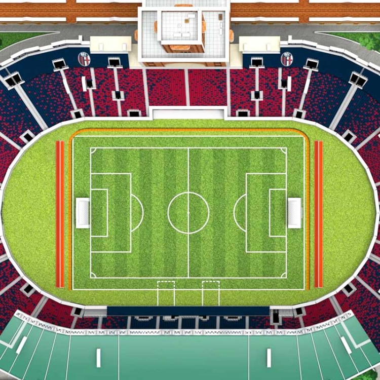 Stadion piłkarski Bologna FC - Weareone Renato dall'Ara - Puzzle 3D 122 elementy - model klubowy