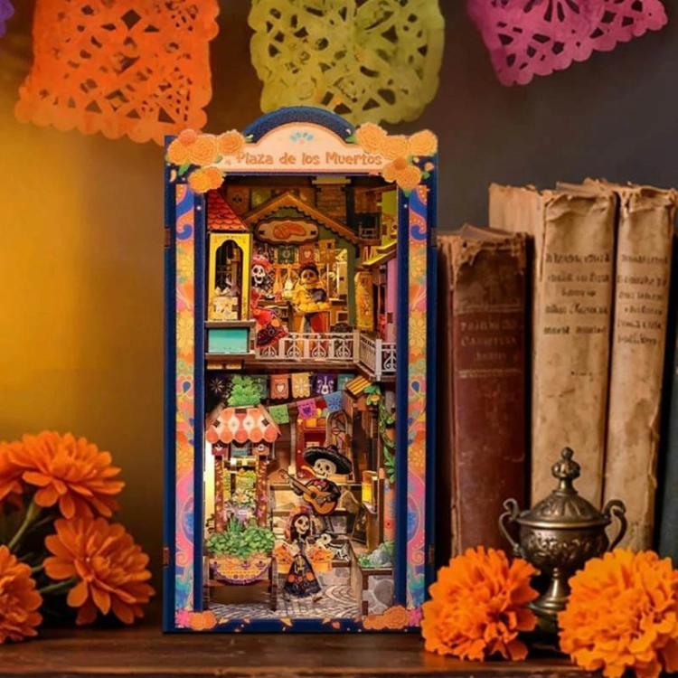 Miniaturowy domek Book Nook - Fiesta po lampionami