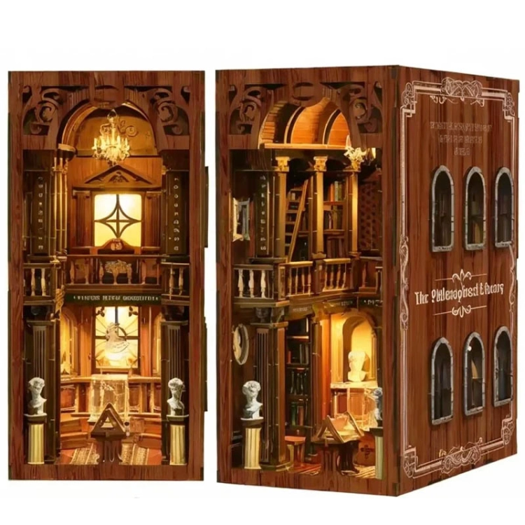 Miniaturowy domek Book Nook - Wiktoriańska biblioteka