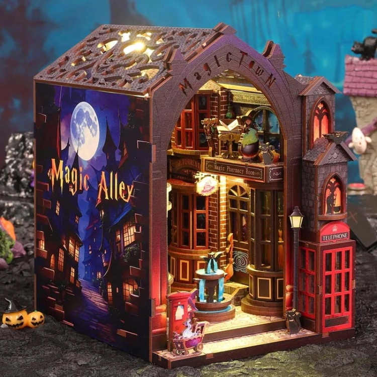 Miniaturowy domek Book Nook - Miasteczko ukrytych czarów