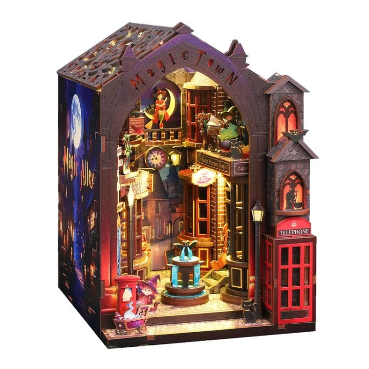 Miniaturowy domek Book Nook - Miasteczko ukrytych czarów