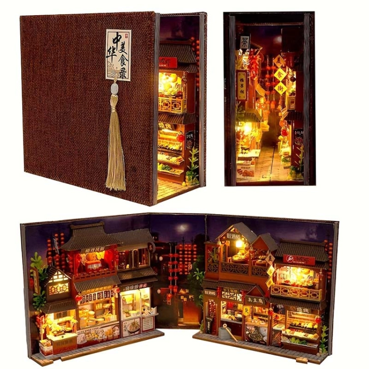 Miniaturowy domek Book Nook - Uliczka Księżycowego Blasku