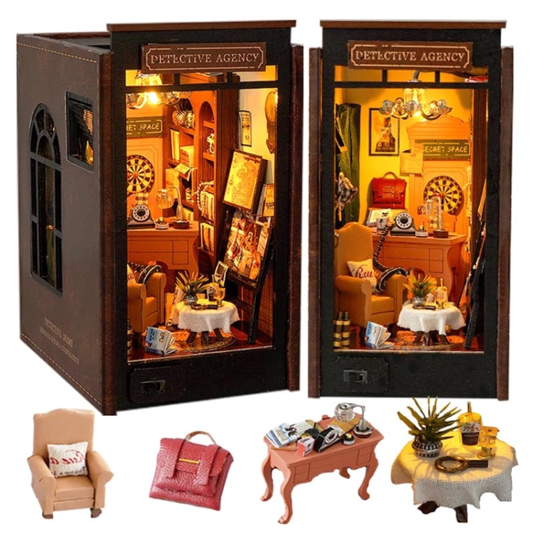 Miniaturowy domek Book Nook - Agencja detektywistyczna