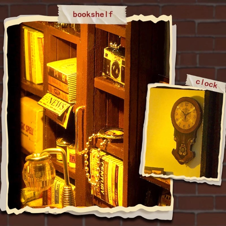 Miniaturowy domek Book Nook - Agencja detektywistyczna