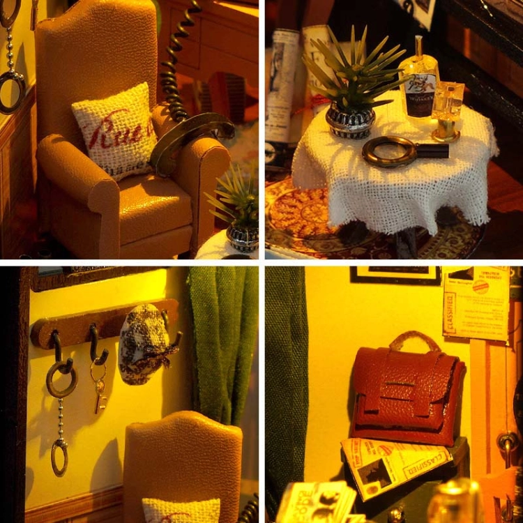 Miniaturowy domek Book Nook - Agencja detektywistyczna