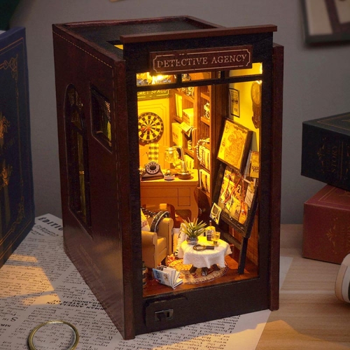 Miniaturowy domek Book Nook - Agencja detektywistyczna
