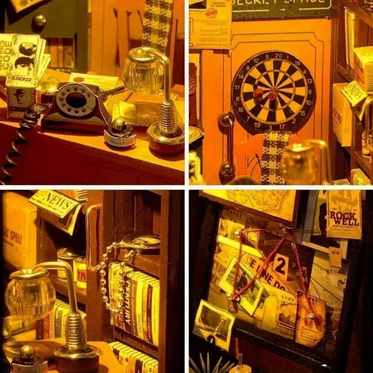 Miniaturowy domek Book Nook - Agencja detektywistyczna