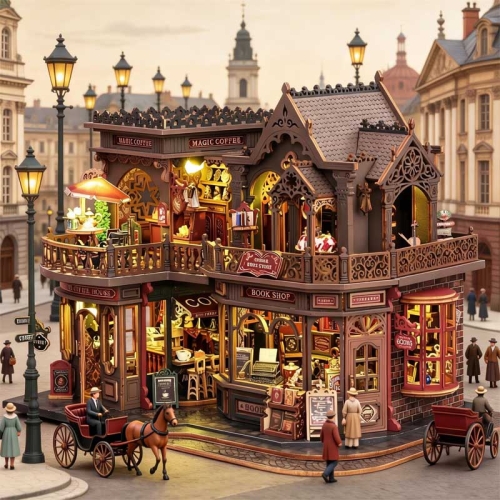 Miniaturowy domek DIY - Kawa u czarodziejów