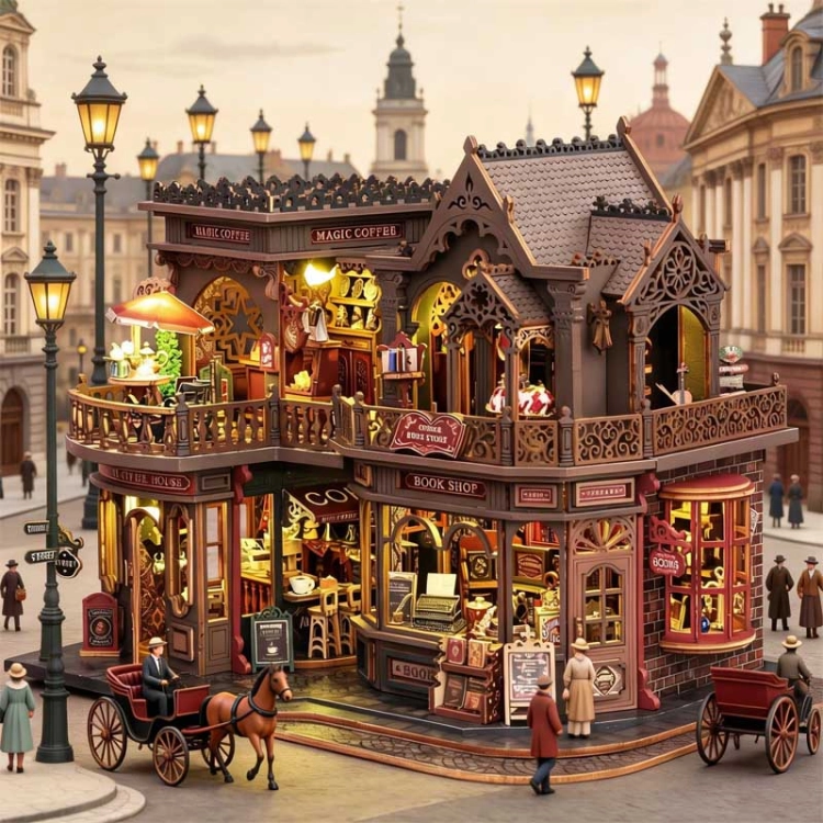 Miniaturowy domek DIY - Kawa u czarodziejów