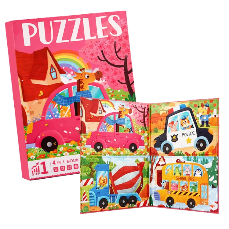Puzzle magnetyczne - Poziom 1 - Pojazdy