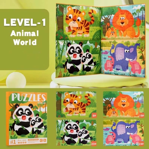 Puzzle magnetyczne - Poziom 1 - Zwierzęta