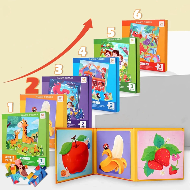Puzzle magnetyczne - Poziom 1 - Jabłko, Banan, Truskawka